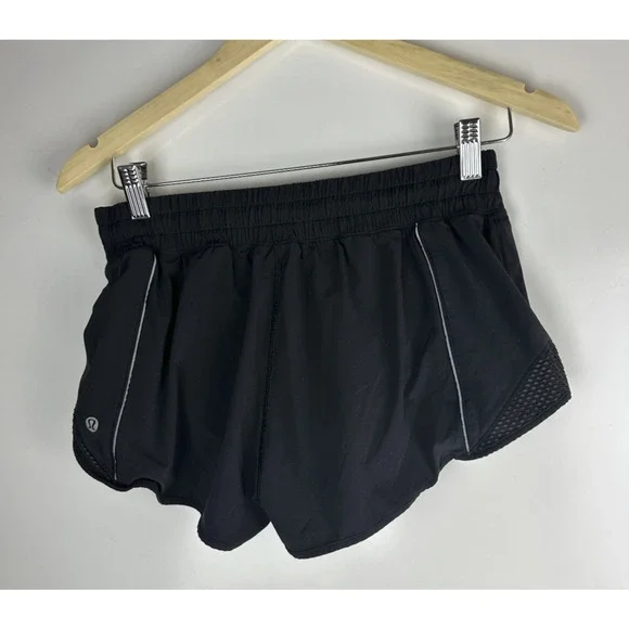 Lululemon Hotty Hot Short Reflective *2.5" Liner Stretch Black Women's Size 8 - Picture 12 of 15